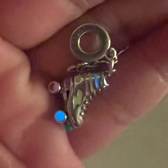NWOT Retro Roller Skate Glow in the Dark Pendant Dangle Charm Sterling Silver - Picture 13 of 15